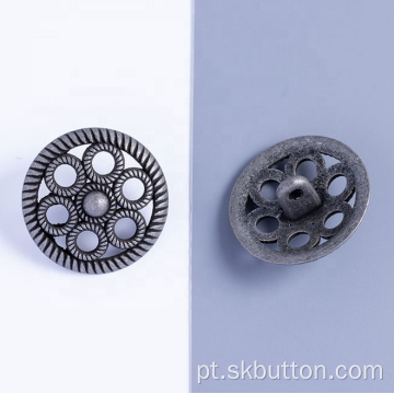 Personalize os botões antigos da haste do projeto da forma da flor oca